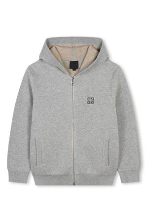 cardigan in cotone grigio GIVENCHY KIDS | H30315A17